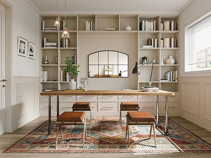 Wide Window Pane Mirror, Grid Wall Mirror Decorative Large Mirrors - Image 7
