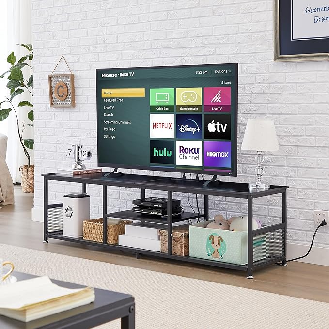 VECELO TV Stand with Power Outlets - Image 7