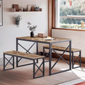 VECELO Kitchen Table with 2 Benches by VECELO