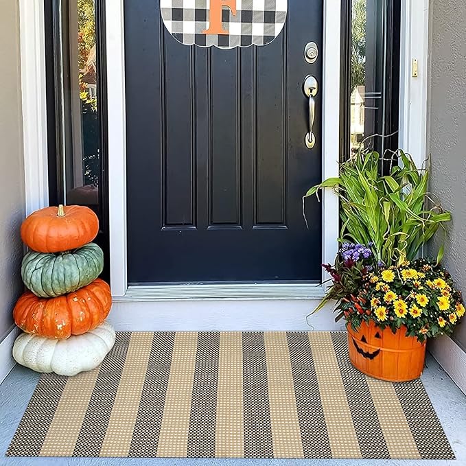 OJIA Front Door Rug 24"x51" Halloween Doormat Washable Fall Front Door Mat by OJIA
