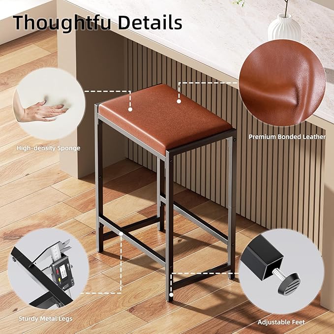 Bar Stools, Bar Chairs, Counter Height Bar Stools, Kitchen Counter Stools - Image 5