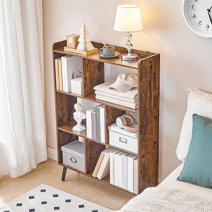 HOOBRO 6 Cube Bookshelf, 4 Tier Bookcase - Image 9