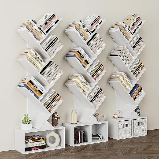 Vagusicc Tree Bookshelf, 6 Tier Bookshelf - Image 2