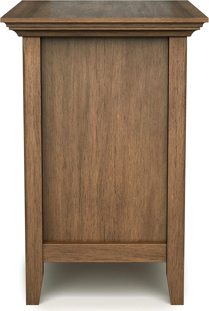 SIMPLIHOME Amherst SOLID WOOD 24 inch Wide Transitional Bedside Nightstand - Image 5
