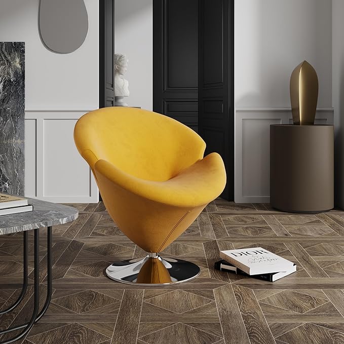 Manhattan Comfort Tulip Swivel Accent Chair - Image 4