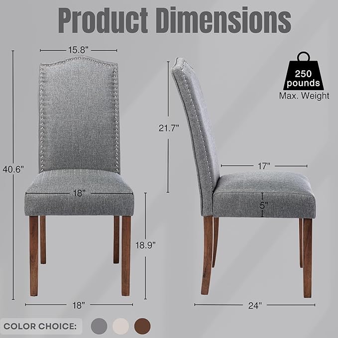 Stylish Upholstered Parsons Dining Chair - Image 3