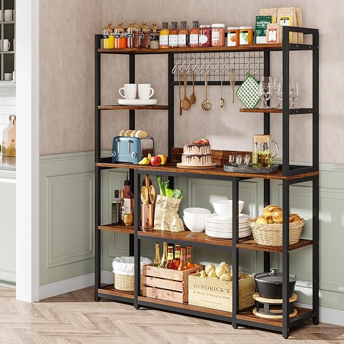 Tribesigns Large Bakers Rack, 5-Tier Baker’s Rack Kitchen Storage Shelf - Image 9