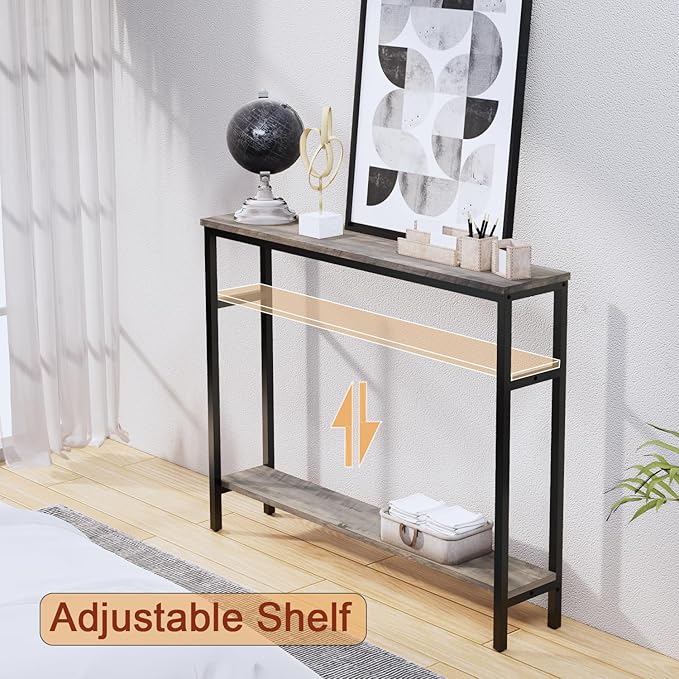 Narrow Console Table, 39.4” Sofa Table - Image 4