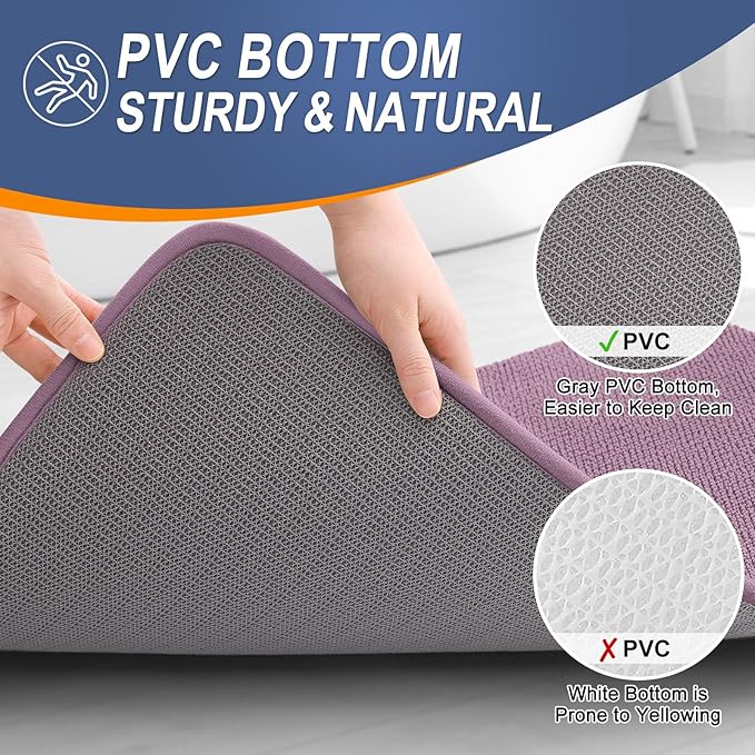 OLANLY Thick Memory Foam Bath Mat Rug 24x16, Extra Soft Absorbent Bathroom Rug - Image 4