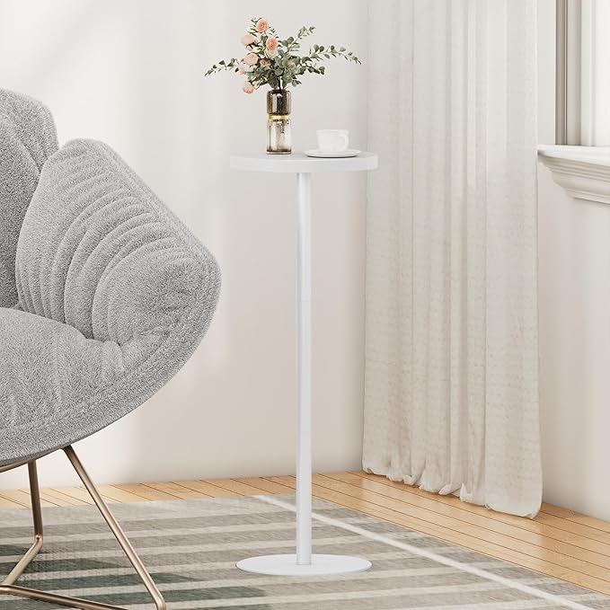 TUTOTAK Tall Round Side Table, Small End Table, Beside Table, Drink Table - Image 5