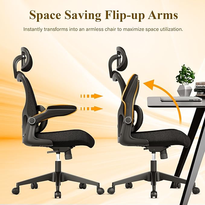 SUNNOW Ergonomic Office Chair, Comfy Mesh Desk Chair, High Back Computer Gaming - Image 6