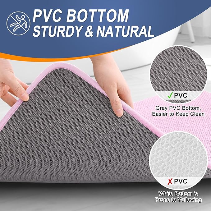 OLANLY Thick Memory Foam Bath Mat Rug 24x16, Extra Soft Absorbent Bathroom Rug - Image 4