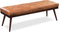 POLY & BARK 55" Tufted Leather Bed Bench by POLYBARK