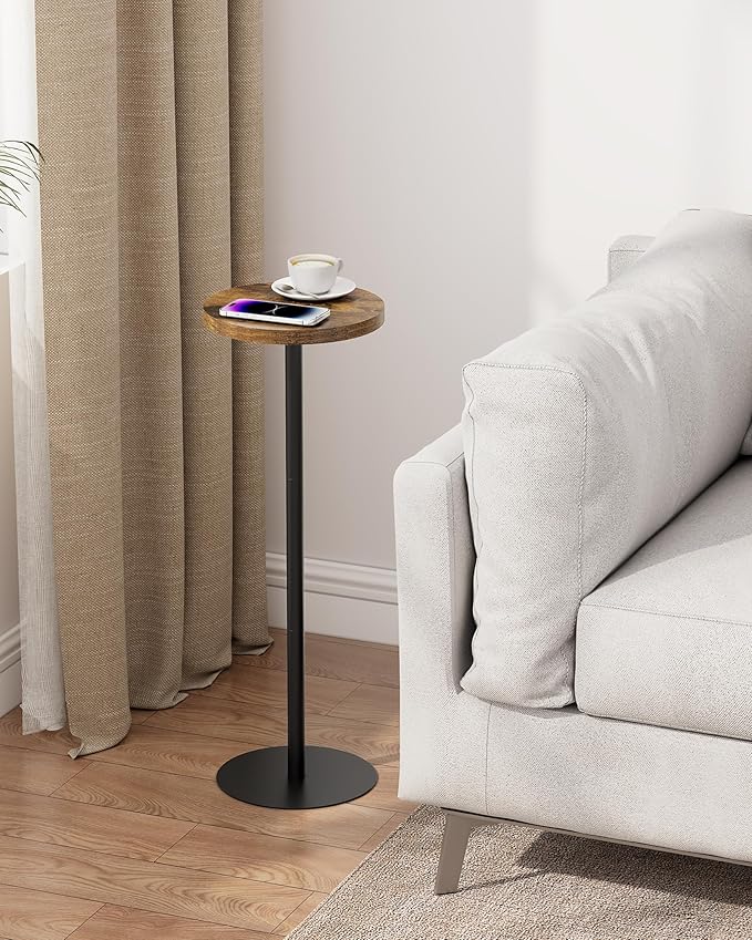 TUTOTAK Tall Round Side Table, Small End Table, Beside Table, Drink Table - Image 9