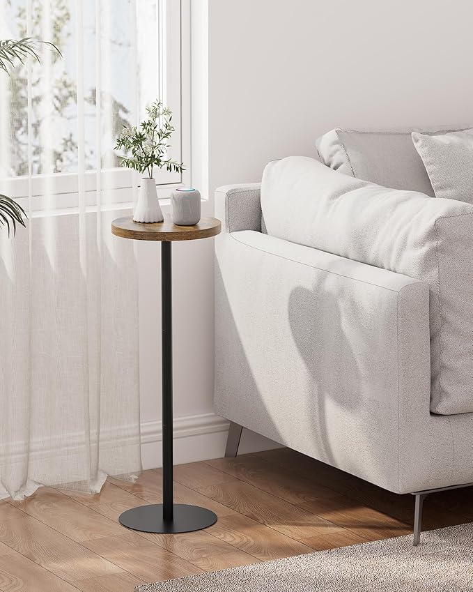 TUTOTAK Tall Round Side Table, Small End Table, Beside Table, Drink Table - Image 9