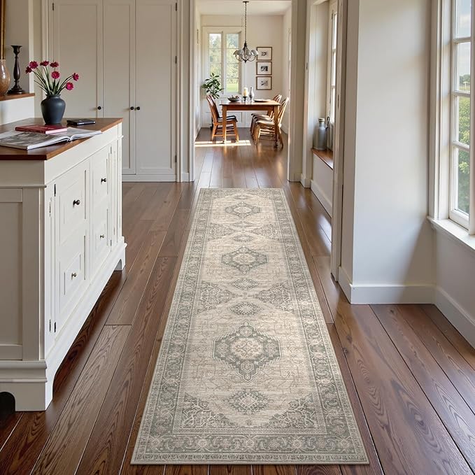 Lahome Oriental Hallway Runner Rug Non Slip, 2.5x8 Kitchen Washable Runner Soft by Lahome