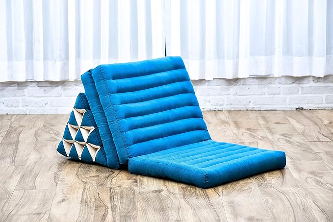 Leewadee 3-Fold Mat with Triangle Cushion – Comfortable TV Pillow, Foldable - Image 7