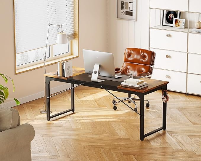 Coleshome 63 Inch Computer Desk, Modern Simple Style Desk - Image 4
