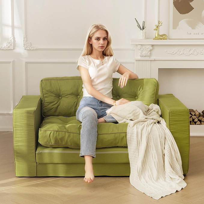 YOSHOOT Loveseat Sleeper Sofa, 3-in-1 Pull Out Floor Couch - Image 2
