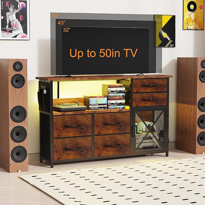 TV Stand Dresser for Living Room, LED TV Stand - Image 4