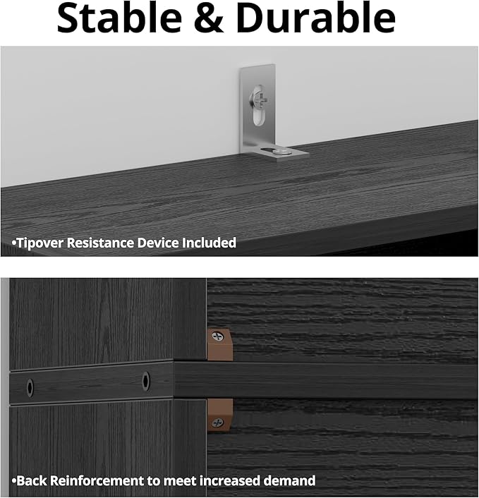 IRONCK Bookshelves and Bookcases Floor Standing 6 Tiers Display Storage Shelves - Image 5