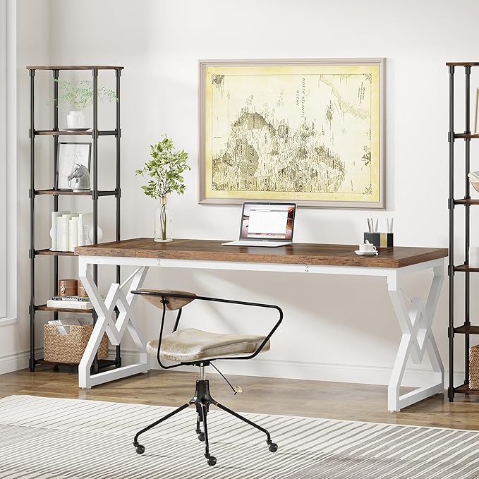 Tribesigns 63 Inch Executive Desk, Large Office Desk - Image 4