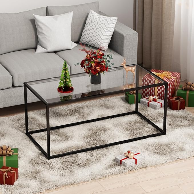 Glass Coffee Table Modern Center Table, Minimalist Coffee Table - Image 6