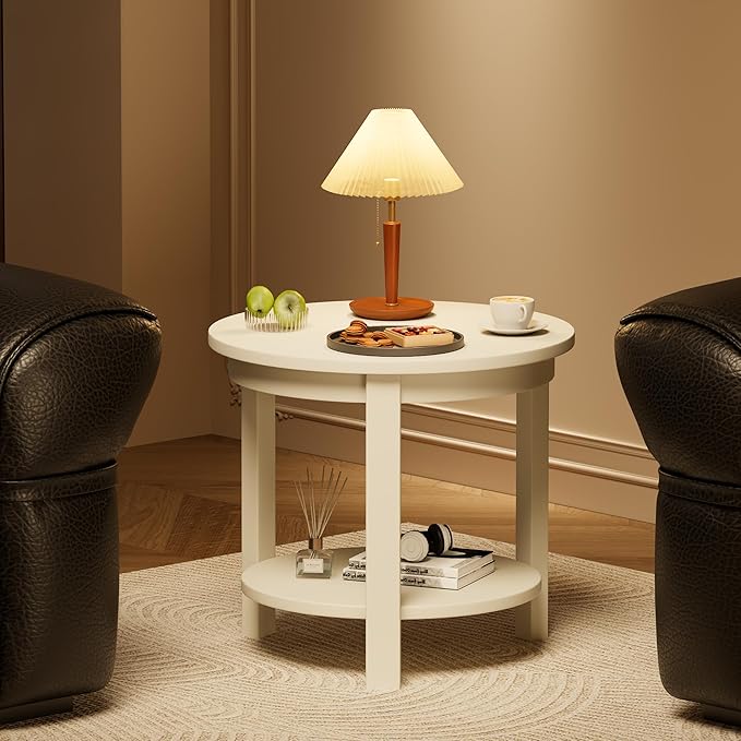 Small Round Wood Coffee Table - Image 5