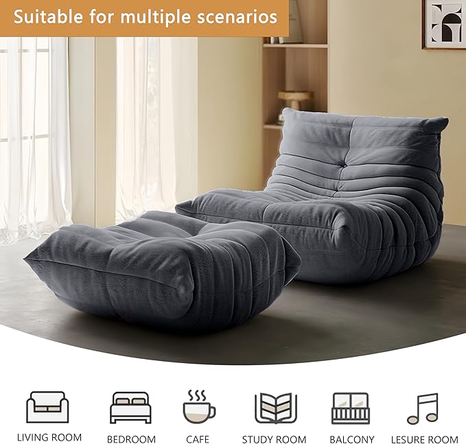 Bean Bag Chair - Memory Foam Bean Bag Chair - Image 5