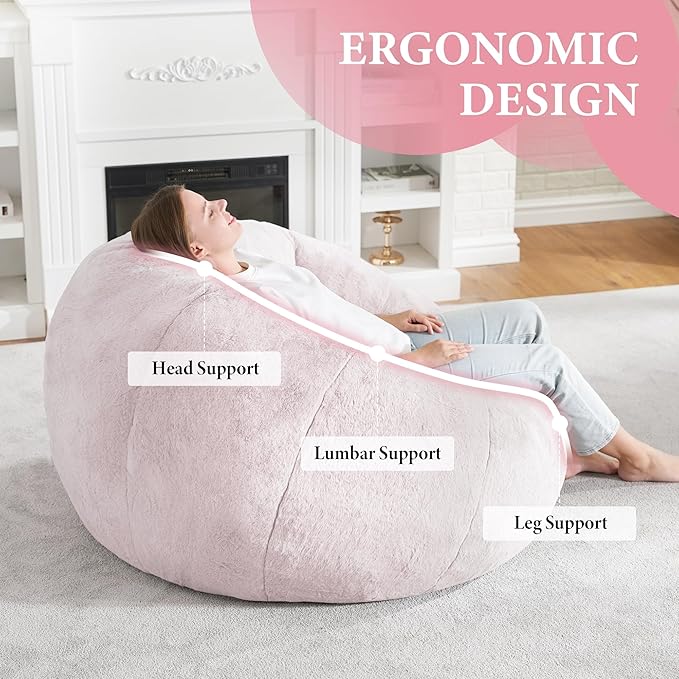Hobestluk Bean Bag Chairs Large Bean Bag Couch - Image 5