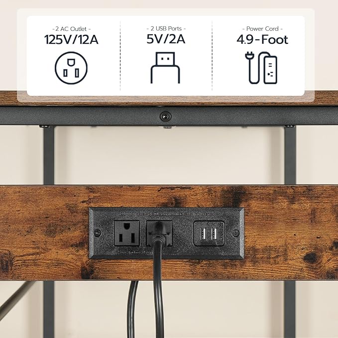 HOOBRO Kitchen Island with Storage, Kitchen Island Table with Power Outlet - Image 5
