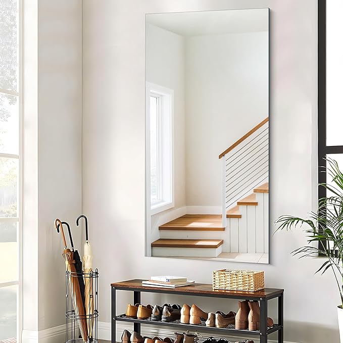 Frameless Mirror, 30x60 Inch Large Bathroom Mirrors - Image 5