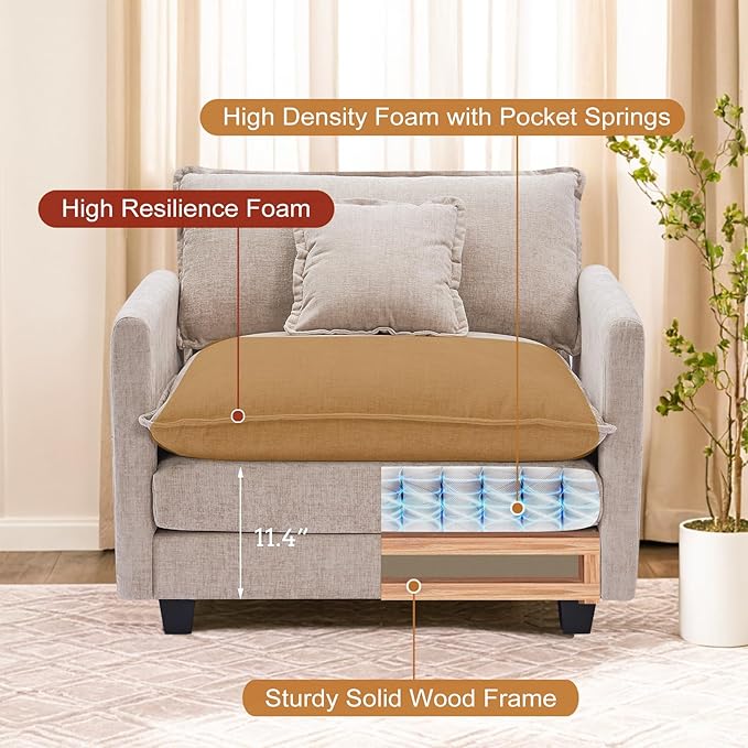 Furniliving Oversized Accent Chairs - Image 3
