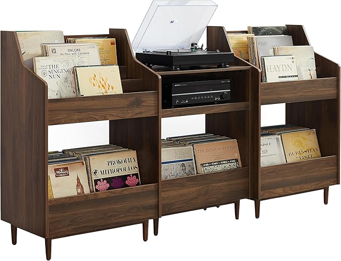 Crosley Furniture Liam 3-Piece Turntable Record Player Stand And Vinyl Storage - Image 9