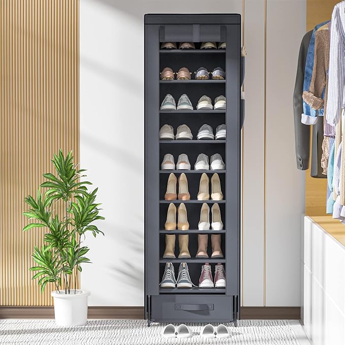 Shoes Rack 10 Tier Tall Narrow Shoe Rack - Image 7