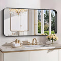 FORBATH 24x48 Inch Bathroom Mirror, Brushed Black Deep Frame Narrow Wall Mirror by FORBATH