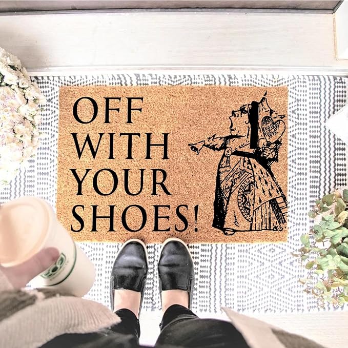 Funny Coir Doormat Off with Your Shoes Front Door Mat Entryway Outdoor Mats - Image 2