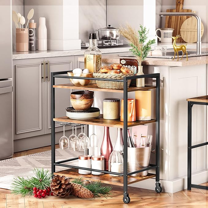HOOBRO Bar Cart for The Home, Serving Cart - Image 2
