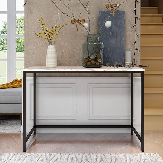 Console Table for Entryway Narrow Sofa Tables Entryway Table Rustic Narrow - Image 9