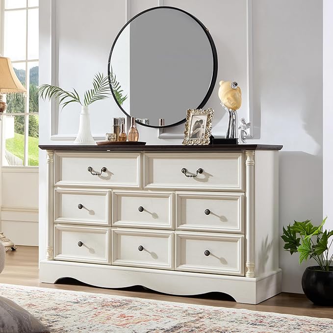 Farmhouse 8 Drawers Dresser for Bedroom - Image 7