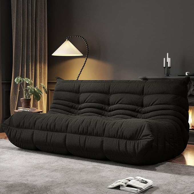 Bean Bag Chairs for Adults, BeanBag Reading Chair Memory Foam Couch 3-Seater by WHGBJA