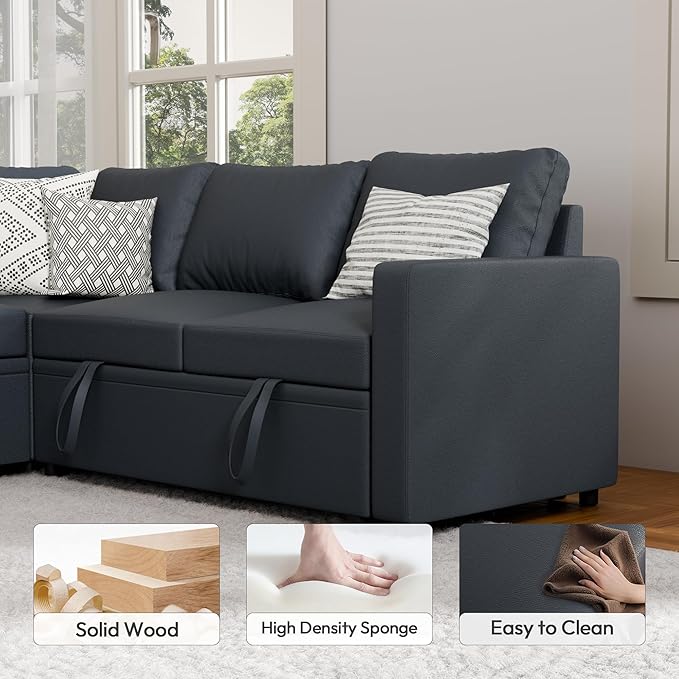 Sleeper Sofa Bed, Modular Sectional Couch - Image 7