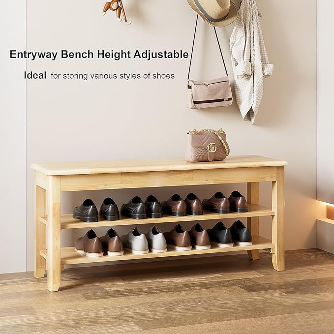 Shoe Storage Bench for Entryway - Image 4