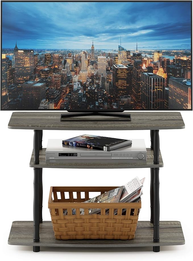 Furinno Turn-N-Tube No Tools 3-Tier Entertainment Center TV Stand - Image 4