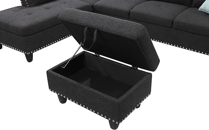 Ball & Cast 98" L Shaped Sectional Couch - Image 8