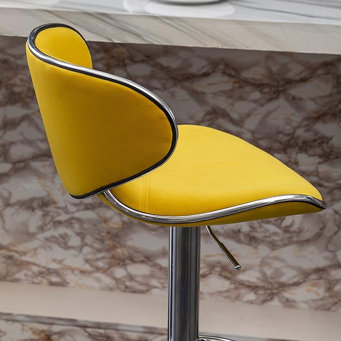Roundhill Furniture Masaccio Velvet Upholstered Adjustable Swivel Barstool - Image 12