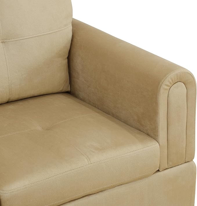 L Shaped Sectional Sofa with Ottoman, Modern Couches - Image 4