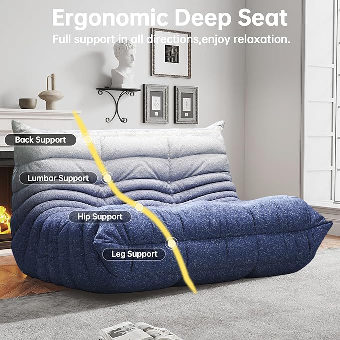 Bean Bag Chairs for Adults, Memory Foam Couch Loveseat Sofa Chair, Soft Teddy - Image 5