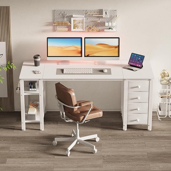 Lufeiya White Computer Desk - Image 2