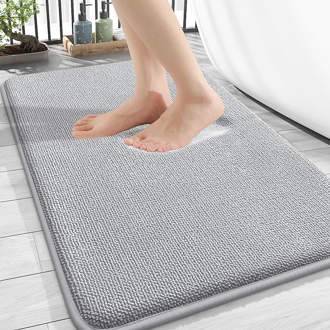 OLANLY Thick Memory Foam Bath Mat Rug 30x20, Extra Soft Absorbent Bathroom Rug by OLANLY